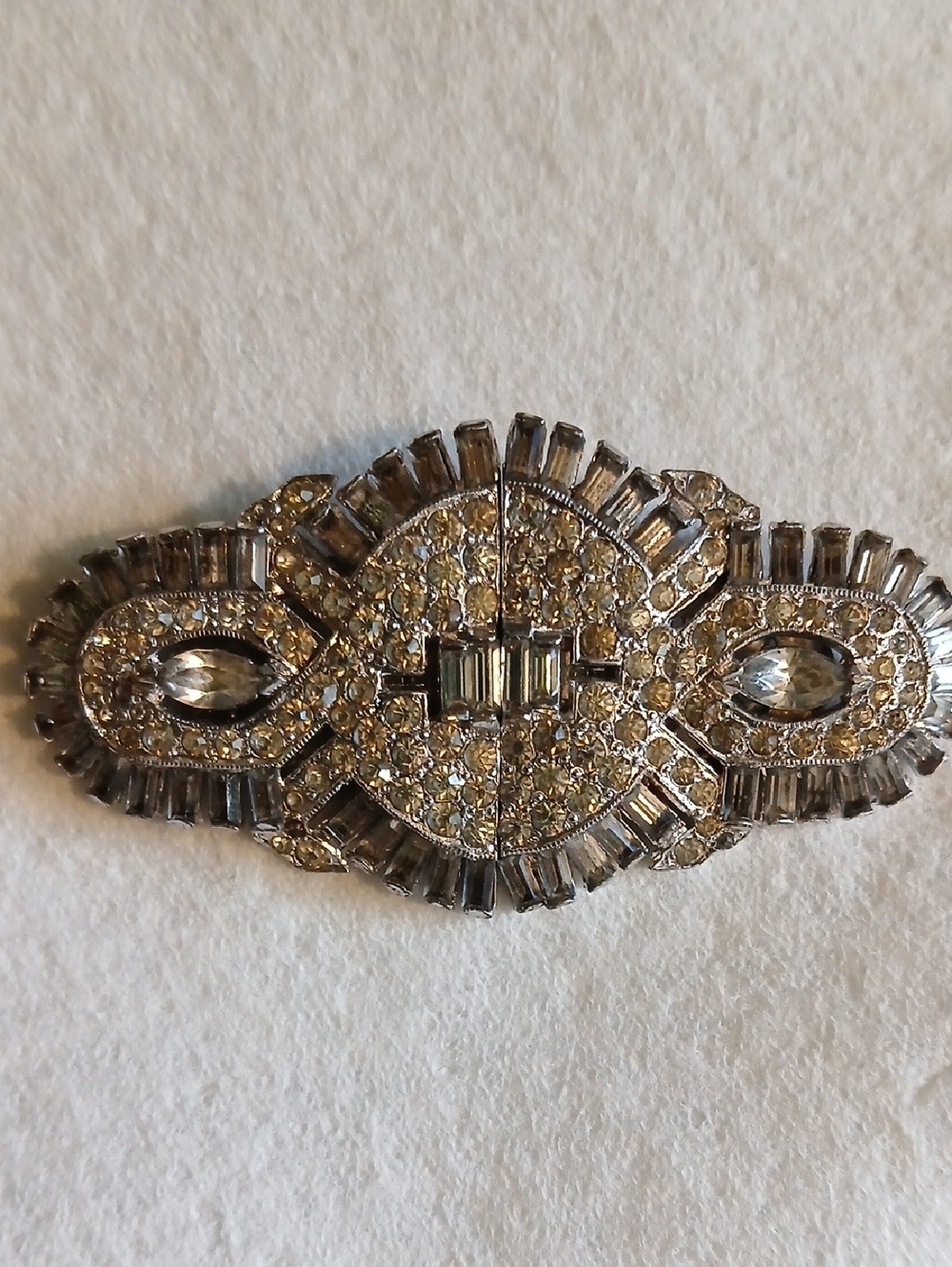 Vintage Ralph Polcini Rhinstone Dress Pin